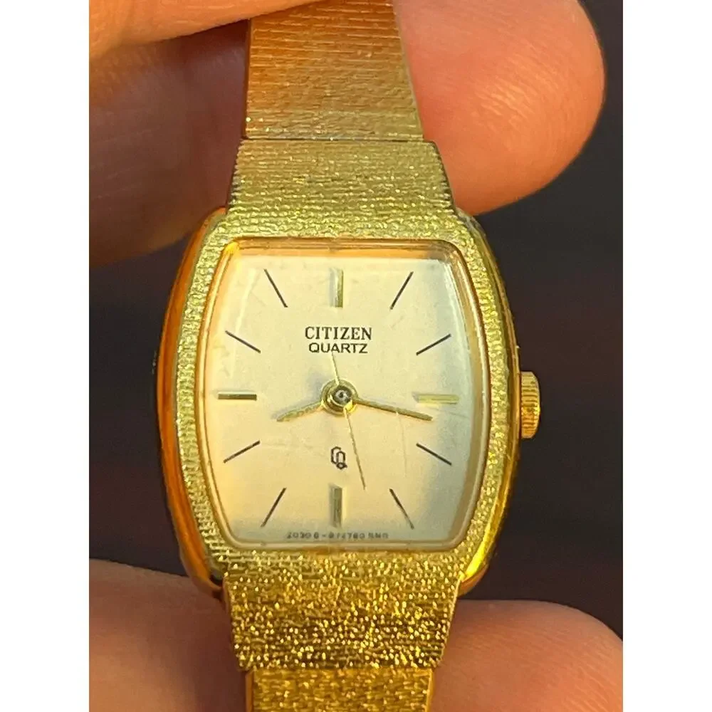 VTG Citizen Quartz Wrist Watch Gold Tone Dainty Untested